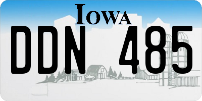 IA license plate DDN485