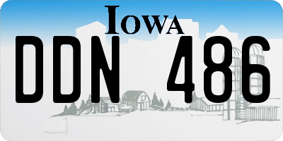 IA license plate DDN486
