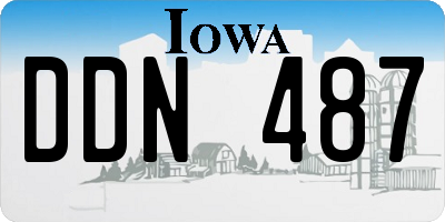 IA license plate DDN487