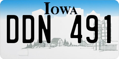 IA license plate DDN491