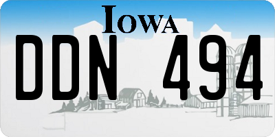 IA license plate DDN494