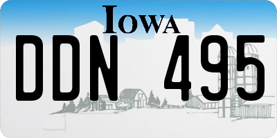 IA license plate DDN495