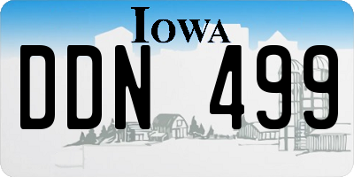 IA license plate DDN499