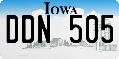 IA license plate DDN505