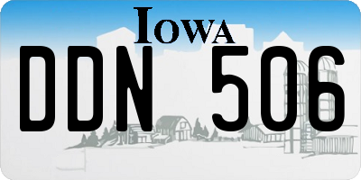 IA license plate DDN506
