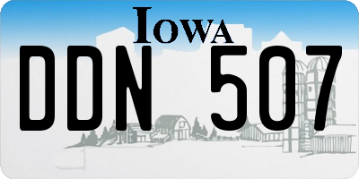 IA license plate DDN507