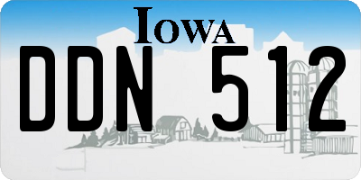 IA license plate DDN512