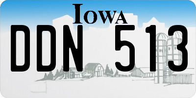 IA license plate DDN513