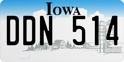 IA license plate DDN514
