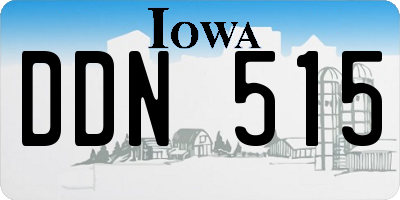 IA license plate DDN515
