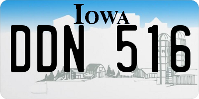 IA license plate DDN516