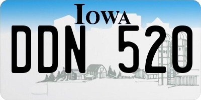 IA license plate DDN520