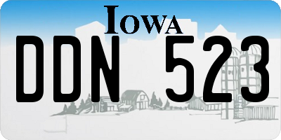 IA license plate DDN523