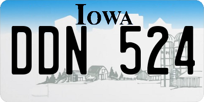 IA license plate DDN524