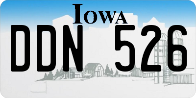 IA license plate DDN526