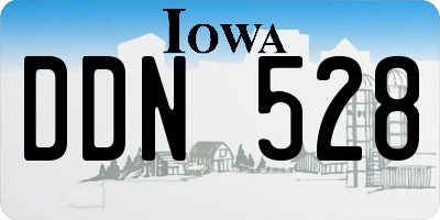 IA license plate DDN528