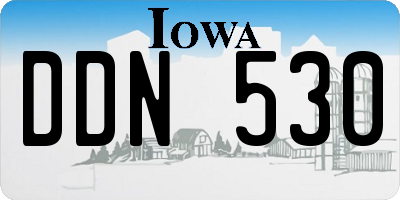 IA license plate DDN530