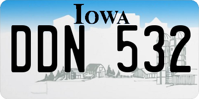 IA license plate DDN532