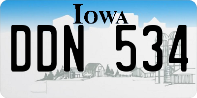 IA license plate DDN534