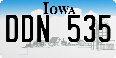 IA license plate DDN535