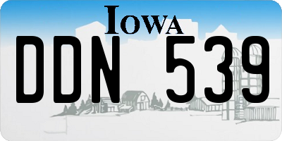 IA license plate DDN539