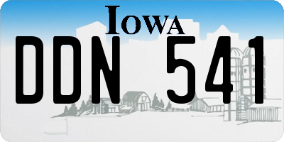 IA license plate DDN541