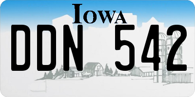 IA license plate DDN542