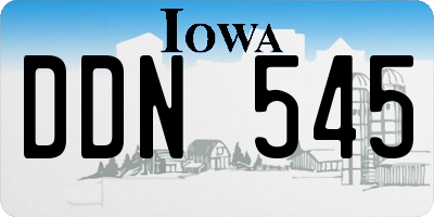 IA license plate DDN545