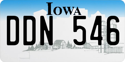 IA license plate DDN546