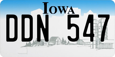 IA license plate DDN547