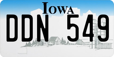 IA license plate DDN549