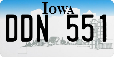 IA license plate DDN551