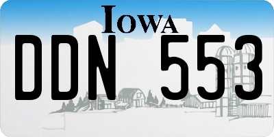 IA license plate DDN553