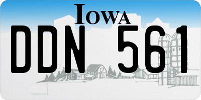 IA license plate DDN561