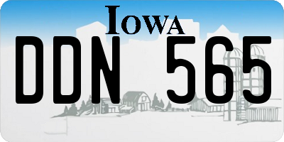 IA license plate DDN565