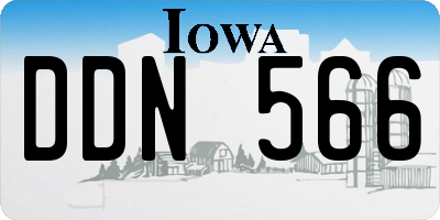 IA license plate DDN566