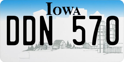 IA license plate DDN570