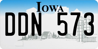 IA license plate DDN573