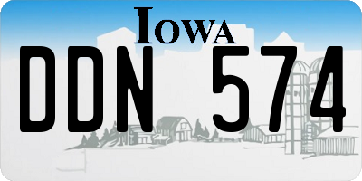IA license plate DDN574