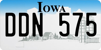 IA license plate DDN575
