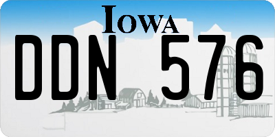 IA license plate DDN576