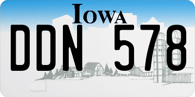 IA license plate DDN578