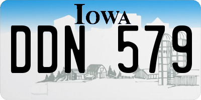 IA license plate DDN579