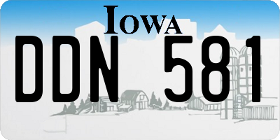 IA license plate DDN581