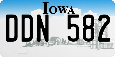 IA license plate DDN582