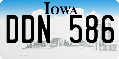 IA license plate DDN586