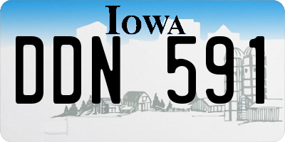 IA license plate DDN591