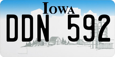 IA license plate DDN592