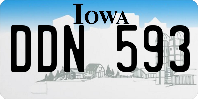 IA license plate DDN593