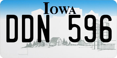 IA license plate DDN596
